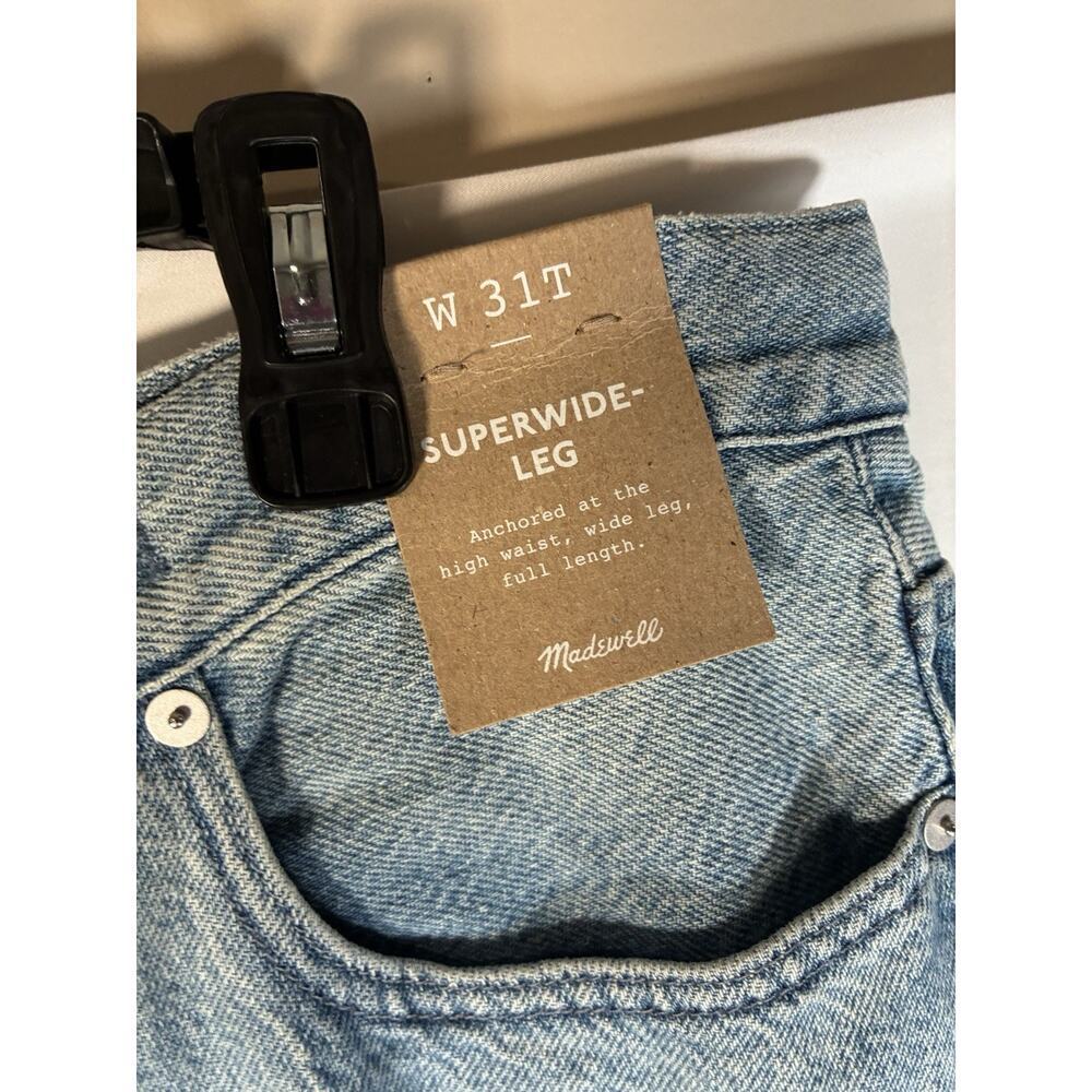 Madewell Womens 31 Tall NWT Superwide Leg High Rise Light Wash Denim Jeans Y2K - Picture 3 of 9